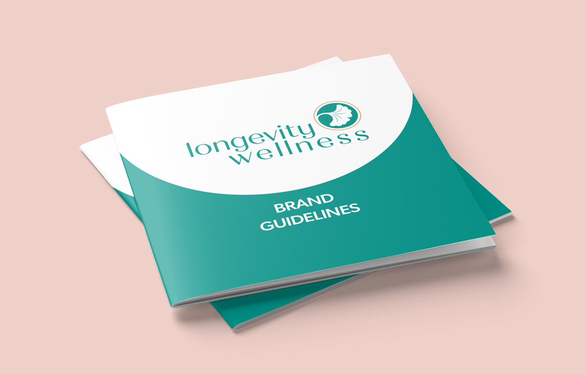 longevity wellness logo style guide brand identity Alina Demidova